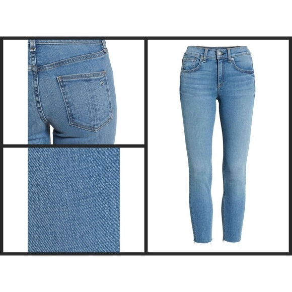 💕RAG & BONE💕 Ultra Crop Skinny Jeans Raw Hem 32 NWT - Picture 5 of 6